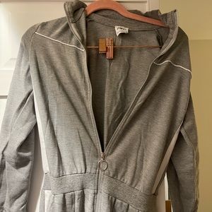 ZARA Gray and white Jumpsuit